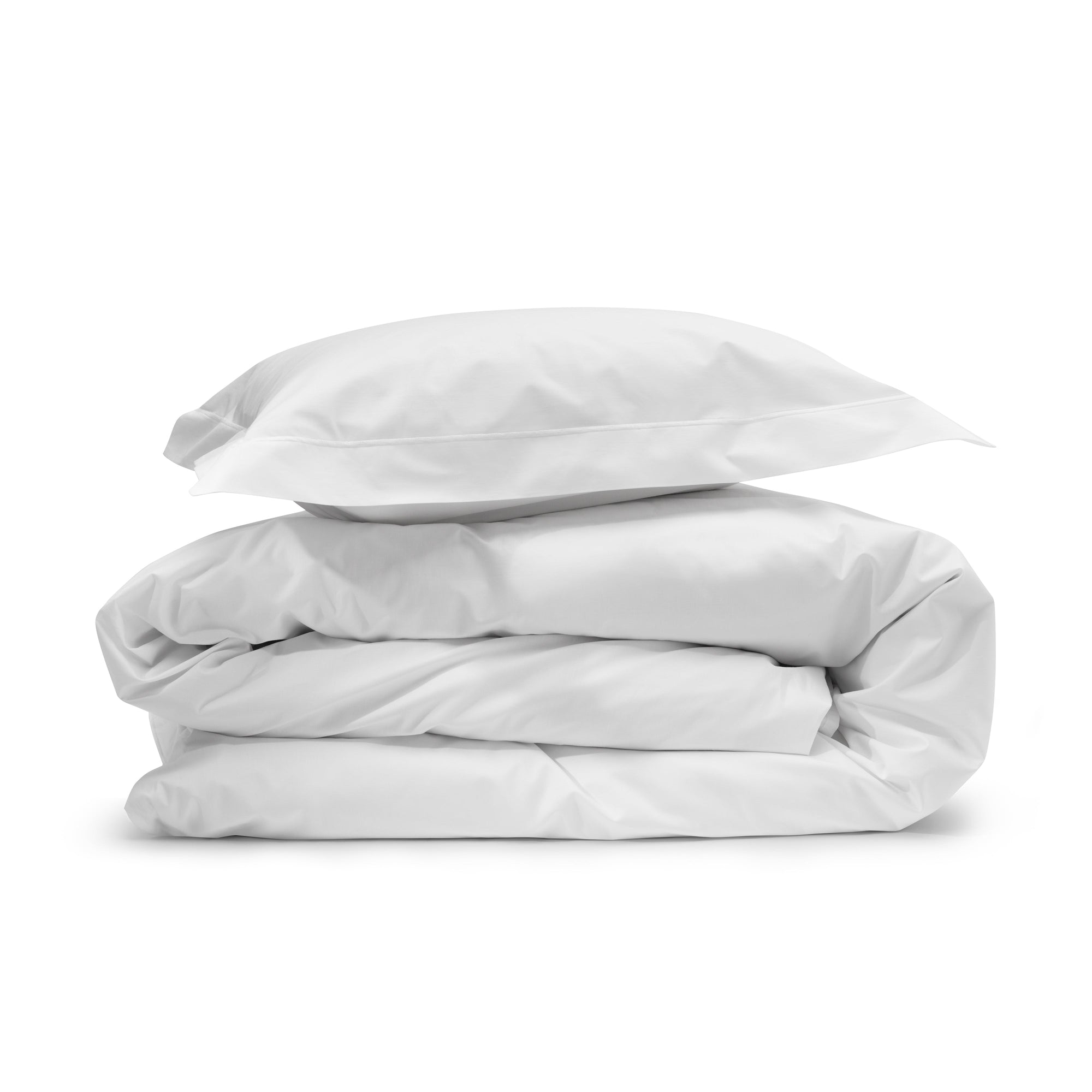 white Percale cotton duvet cover