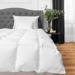 Fluffy Hungarian Goose Down Comforter, gray down – PureComfort