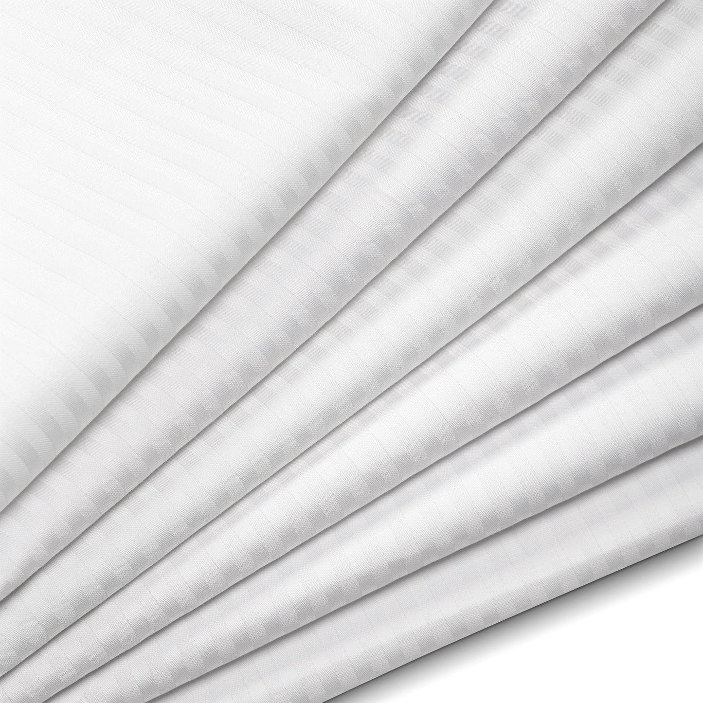 selection of whute striped sateen duvet covers